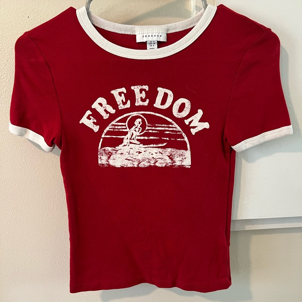 Topshop Freedom Ringer Tee